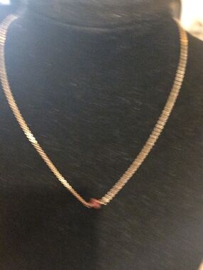 Sterling Silver Necklace with Small Faceted Stone Accent Bead